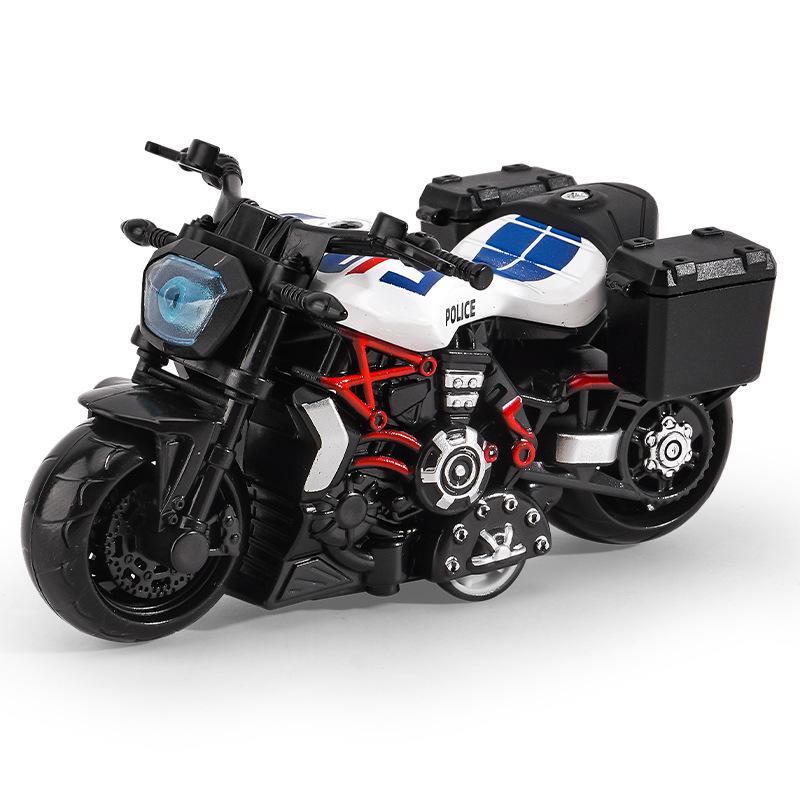 Children'S Toy Boy Simulation Alloy Motorcycle Model Ornament Pull Back Inertia Toy Car Keychain Stall