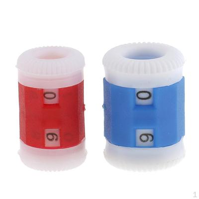 2 Sizes Plastic Knitting Needle Row Counter 2mm - 8mm Round Stitch