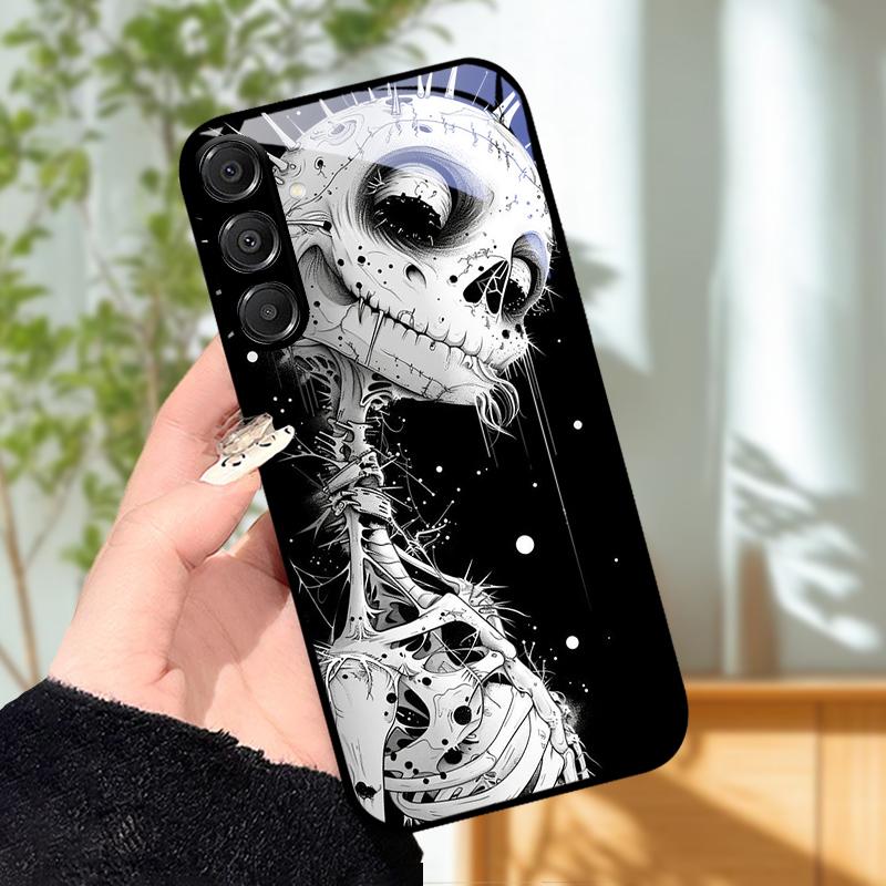 For Samsung A25 A26 Cute Case A35 A36 A55 A56 5G Tempered Glass Phone Cover For Galaxy A15 4G 5G Hard PC Glass Protective Fundas