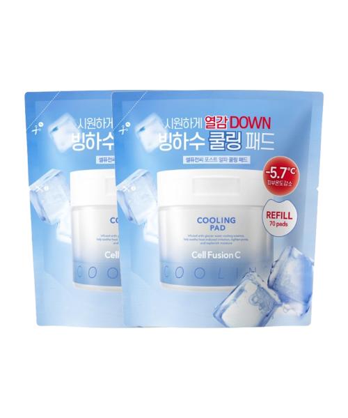 Cell Fusion C Post Alpha First Cooling Pad Refill 70 Pads + 70 Pads FREE