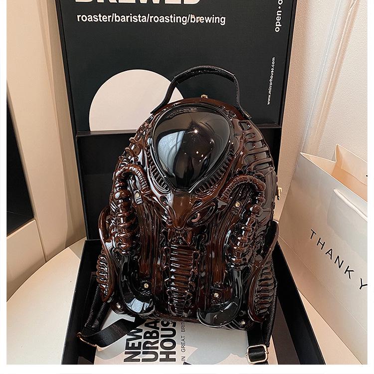2025 Punk-Style Acrylic Backpack: European Fashion, Large Capacity, Unique Design for Women
