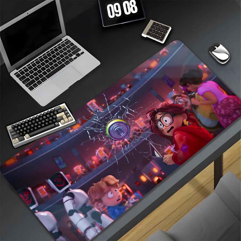The Mitchells vs. the Machines Mouse Pad XXL Gamer Gaming PC Computer Otaku Locking Edge DIY Customized Photo Laptop Notebook De