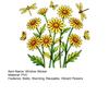 Forårsblomster Vinduesklistermærke, Gule Vilde Blomster Sommerfugle Guldsmede Vinduesklistermærke, Anti-Kollision Genanvendelig Statisk Glas Klistermærke til Hjemmekontor