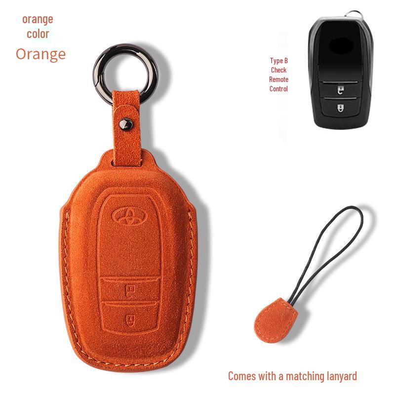 Toyota Corolla Suede & Leather Key Case for Avalon, Camry, Levin, RAV4, Highlander
