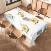 Colorful Avocado Tablecloth Design for Dining Room Decoration Rectangular Home Textiles Made from 100% Cotton Fabric (White)