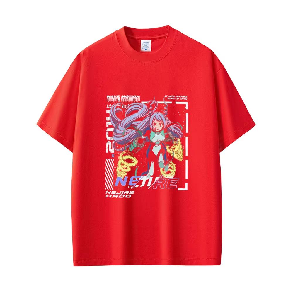 Anime My Hero Academia Tshirt Kawaii Cute Nejire Hado Graphic T Shirts Unisex Women Casual Soft pure Cotton Crewneck Tshirt