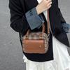 Einfache Handtasche kleine quadratische Tasche Damen Sommer neue Mode Trend Karomuster Schulter Messenger Bag