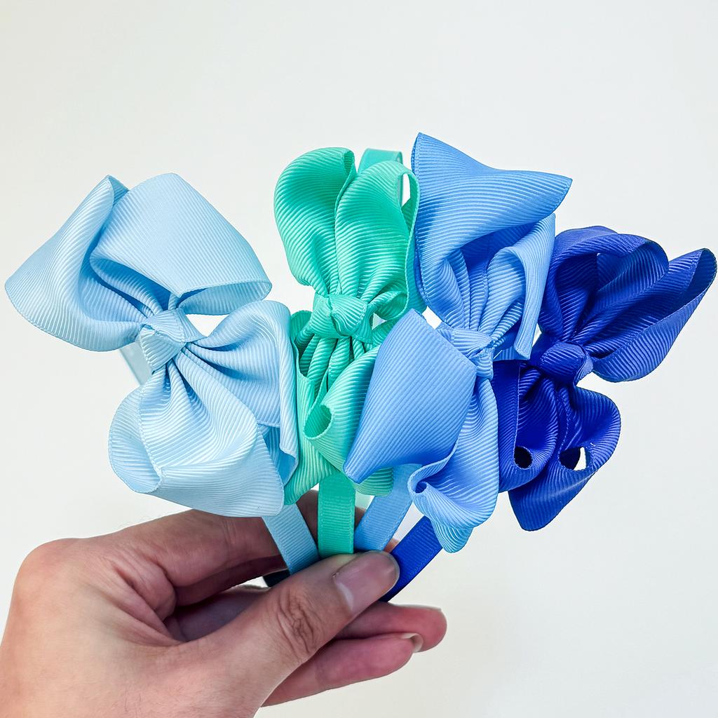 4 st Grosgrainband Hårrosetter Hårband för Flickor 3 tum Hårrosetter Hårband Plast Hårbyglar Barn Barn Håraccessoarer