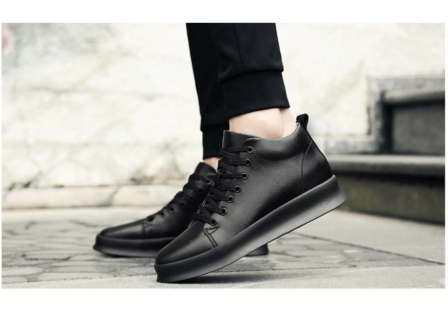 Men's Trendy 10cm Height-Increasing White Casual Shoes - Invisible Lift Sports Board Sneakers
