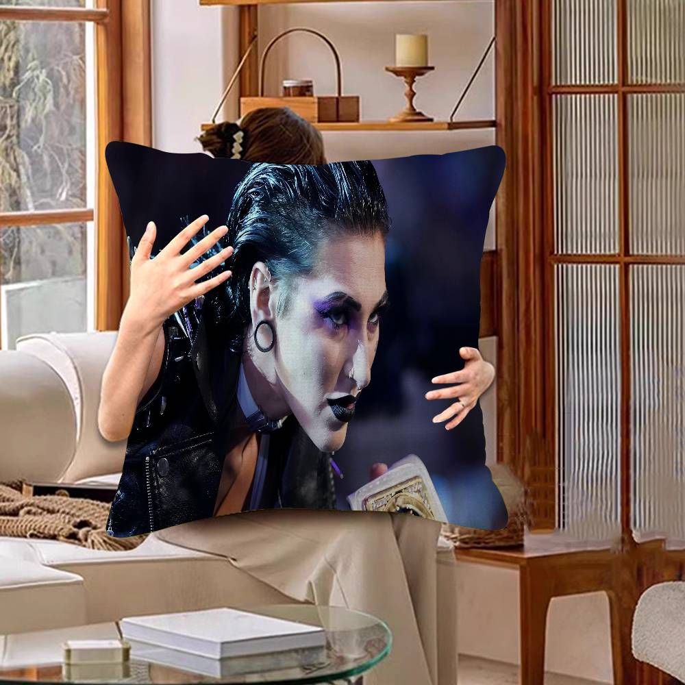 R-Rhea Ripley Wrestler Pillow Gifts Home Office Furnishings Bedroom Sofa Car Cushion Cover Case 45x45cm