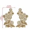 Multi-Color 3D Nail Beads Delicate Mesh Embroidered Sequins Embroidery Lace Patch High-End Fabric Floral Collars