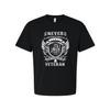 Never Underestimate The Power Of Veteran Graphic Tee With Shield And Wings Desig