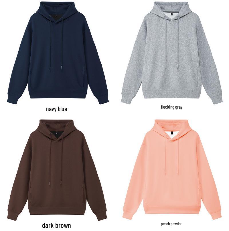 Trendy Heavyweight Drop Shoulder Cotton Pullover Women's Loose Long Sleeve Solid Sweatshirt