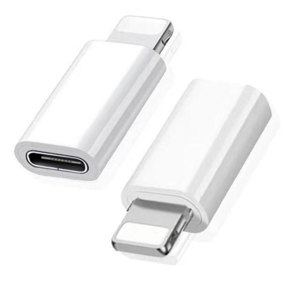 

Type-C Female to Lightning Male Adapter Support Charging Data Transfer As Shown A