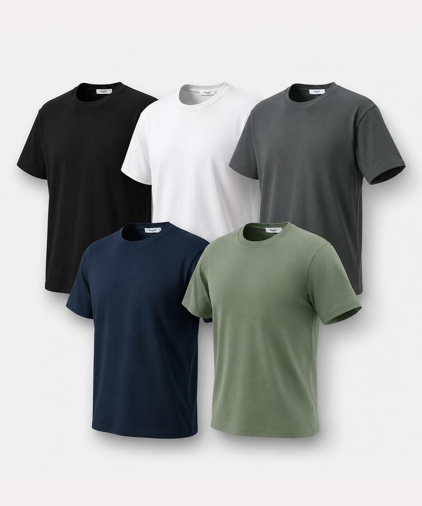 POLYGRAM Bio Cotton Muscle Fit Short Sleeve T-Shirt - 5 Colors