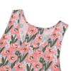 Apron Floral Print Apron 247074 Pink [Kusuguru Japan] A-Line M-L