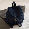 Korean Style Denim Drawstring Backpack Large Capacity Girl Travel Rucksack  Women/men