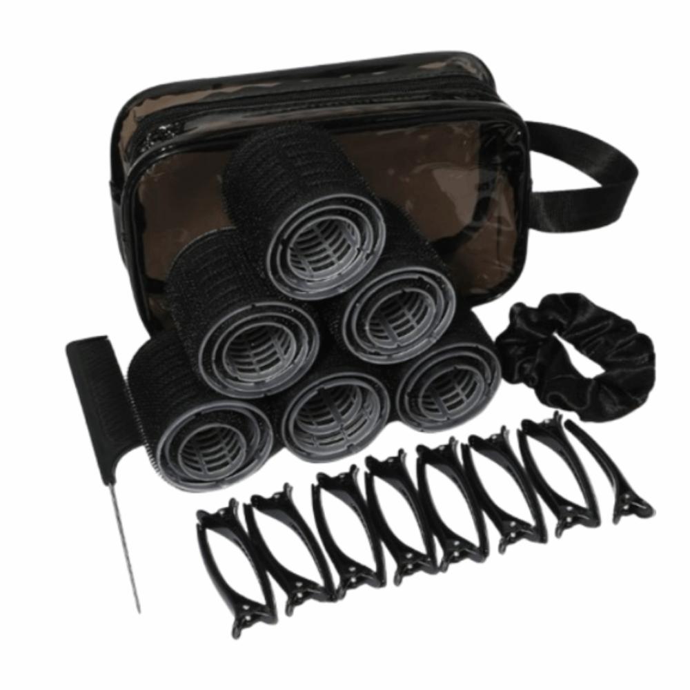 

Набор из 35 самозакрепляющихся бигуди для волос, инструменты для парикмахерского искусства чёрный