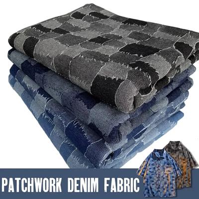 Denim di Cotone Ispessito Lavato Jeans Cappotti Abbigliamento Camicia Pantaloni Grembiule Fai da Te Giacca Sottile Abito Cucito Blu Nero