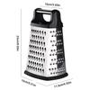 Box Grater - Cheese Grater with Storage Container, 4-Sided Stainless Steel Box Grater with Removable Storage Container, Multi-Function Kitchen Grater