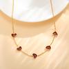 Chic Collana Choker a Cuore per Donna, Collane a Catena Placcate Oro in Acciaio Inossidabile, Gioiello alla Moda Regalo