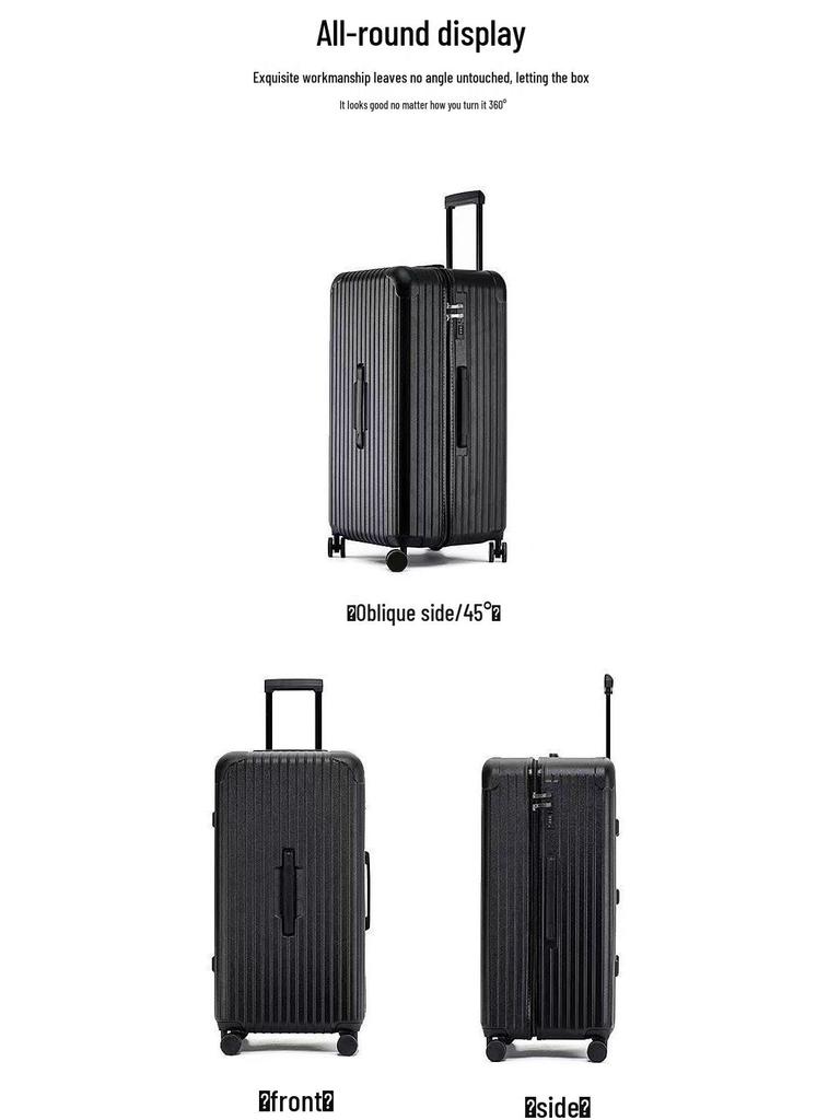 Durable, Extra-Large Rolling Suitcase with Combination Lock – Unisex Travel Luggage