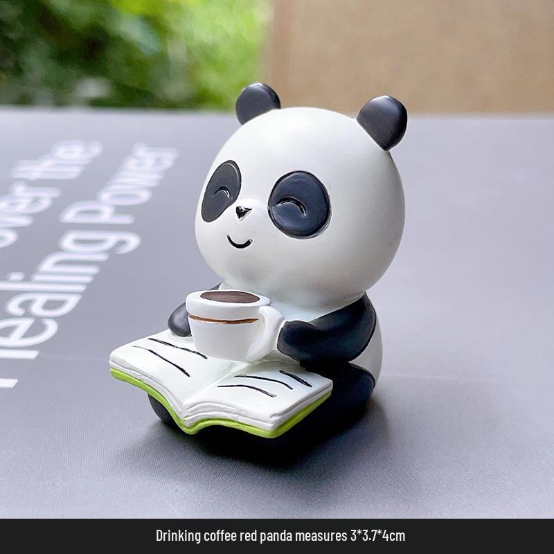 

Cute Red Panda Resin Figurine: Trendy Desktop Toy and Home Decoration