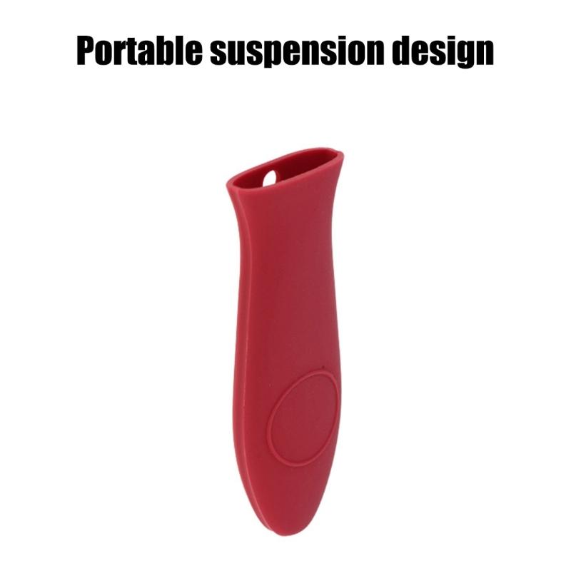 2PCS Thickened Silicone Hot Handle Covers for Pot and Pan Heatproof Kitchen Accessories Antislip Sleeve Easy To Clean