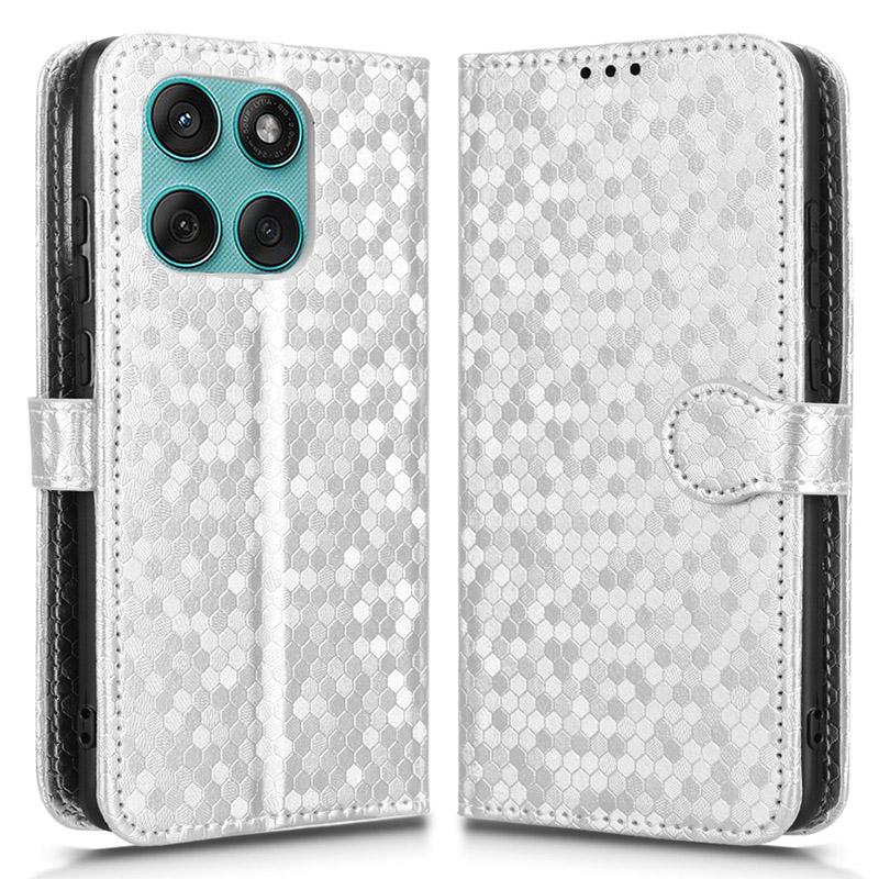 For Motorola Edge (2025) 5G Wallet Case Dot Pattern Imprint PU Leather Phone Cover
