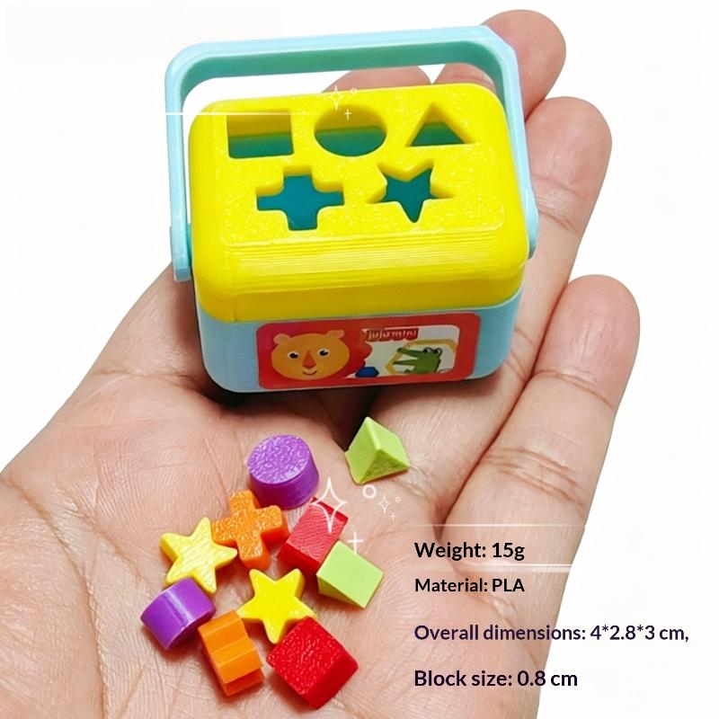 1 Set Doll House Nursery Decoration Photography Prop Miniature Shape Sorting Toy Box Dollhouse Educational Toy Model