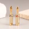 2Pcs Musical Speaker Cable Audio Connector Adapter Gold-plated Copper Audio Banana Connectors