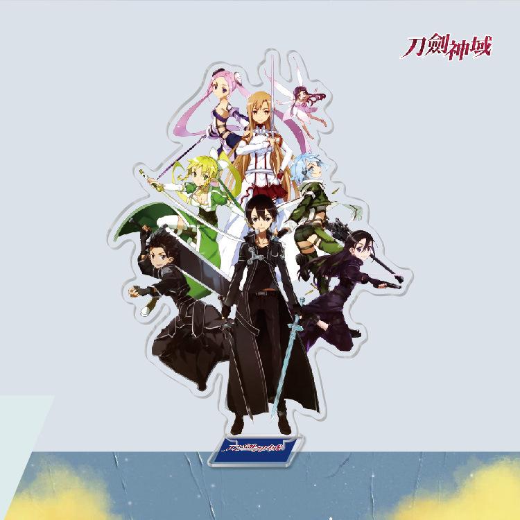 Anime Game Merchandise Sword Art Online Acrylic Stand Figures Kirito Asuna Sinon