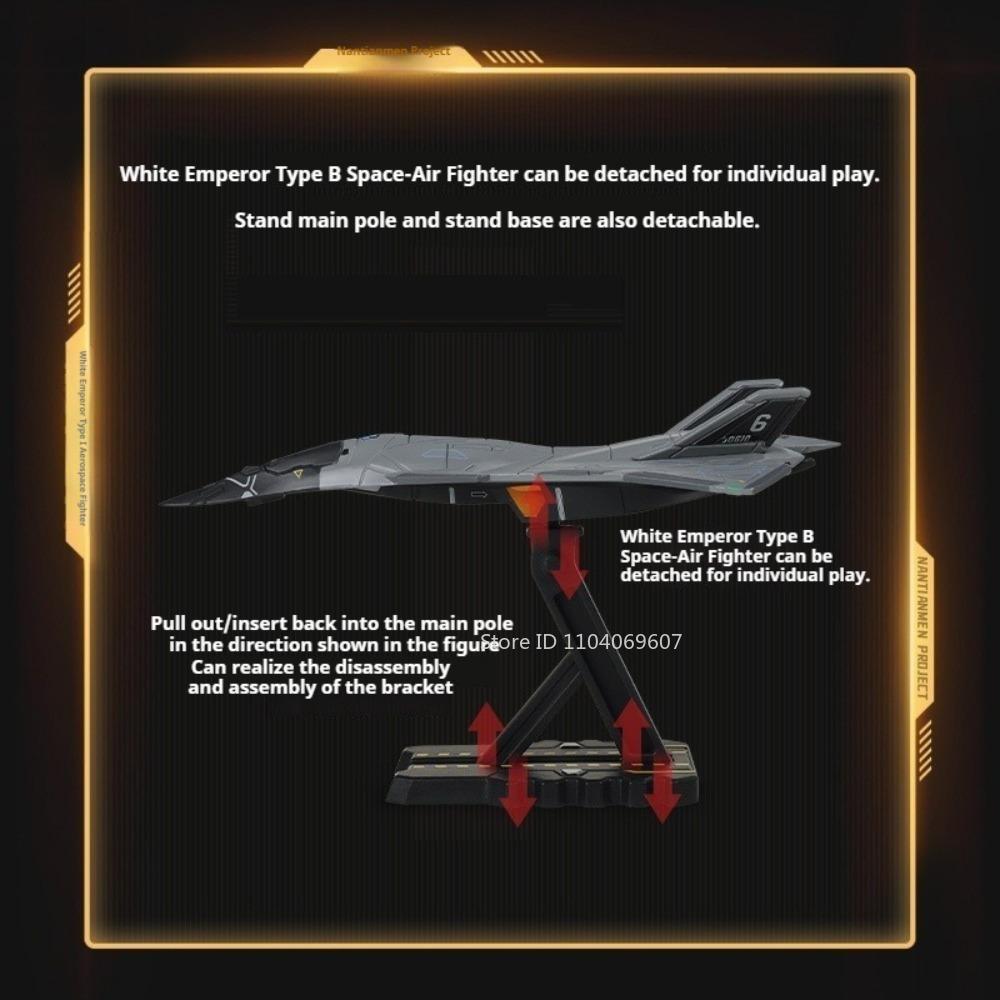 1:72 1:200 Toy Mode Bai Di Type-B Aerospace Fighter Alloy Diecast Detachable Bracket Simulation Military Aircraft Toys Gifts