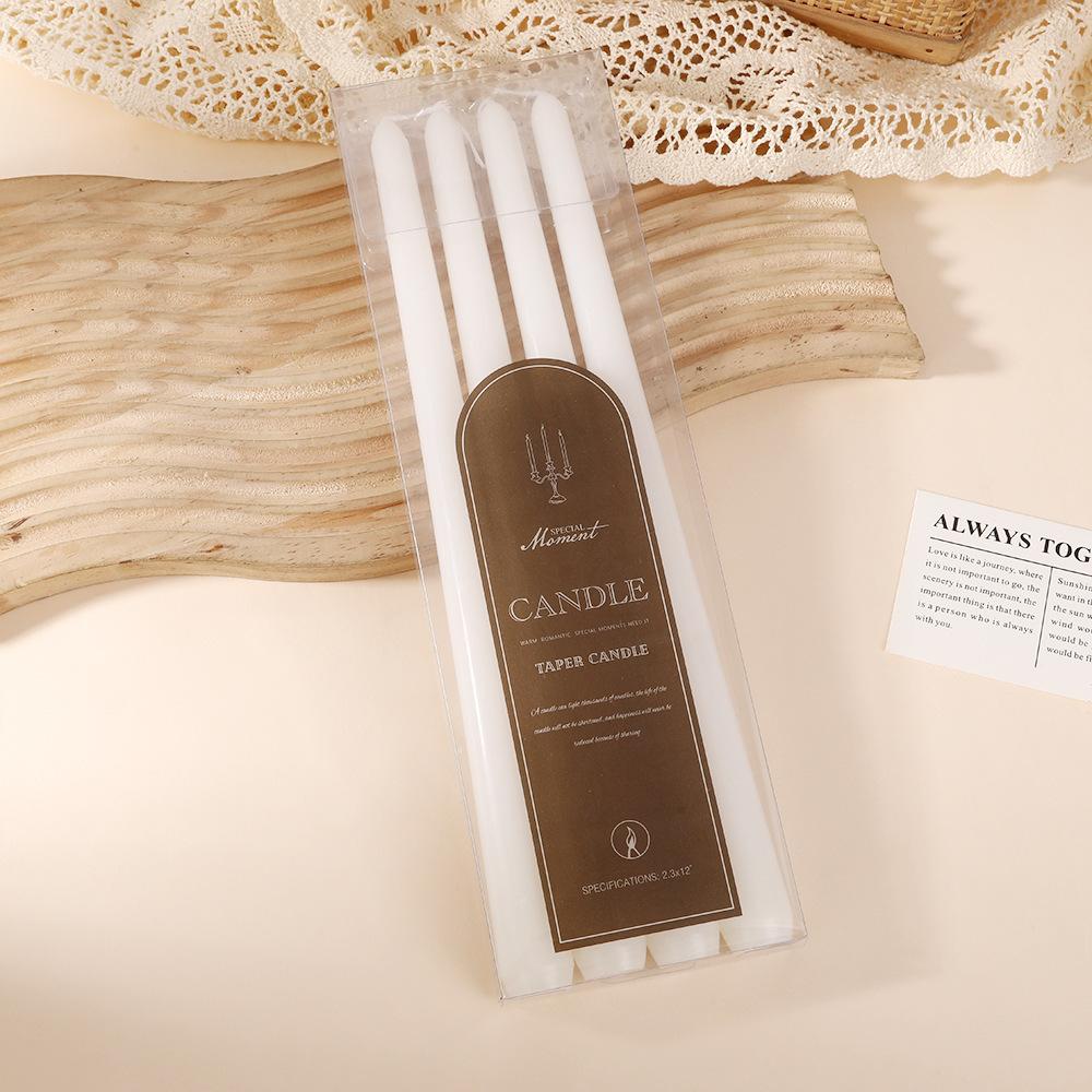 30cm European Classic Long Pole Candle Household Power Outage Emergency Odorless Tapered Pole Candle