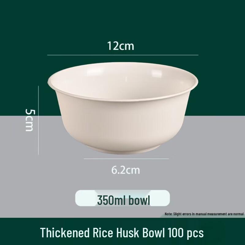 Biodegradable Rice Husk 4-Piece Disposable Dinnerware Set