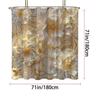 1PC 3D relief flower pattern printed shower curtain, waterproof, with 12 hooks, bathroom showers, bathtub, home use