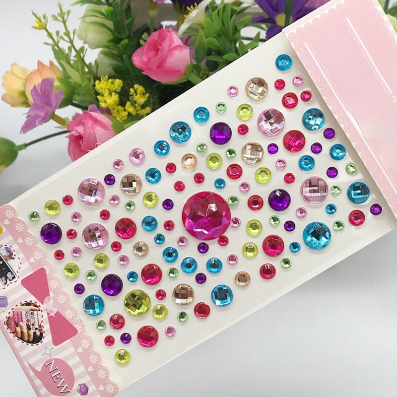 New Stickers On The Face Rhinestone Makeup Bright Face Art Sticker Children's Temporary Tattoo Rhinestone For Strasse Makeup