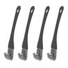 4Pcs V-shaped BBQ Grill Brush Set 2 In 1 Grid Cleaning Brush Exhaust Fan Stove Cleaner  Sink