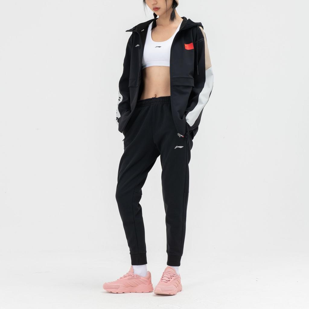 Li-Ning Breathable Sweat-Absorbing Fleece Jogger Pants Unisex Bottoms Black AKLTC43-1