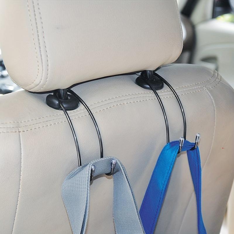 Set of 2 Car Seat Hooks That Automatically Hide Behind The Rear Headrest, Serving As Organizers for Car Additions