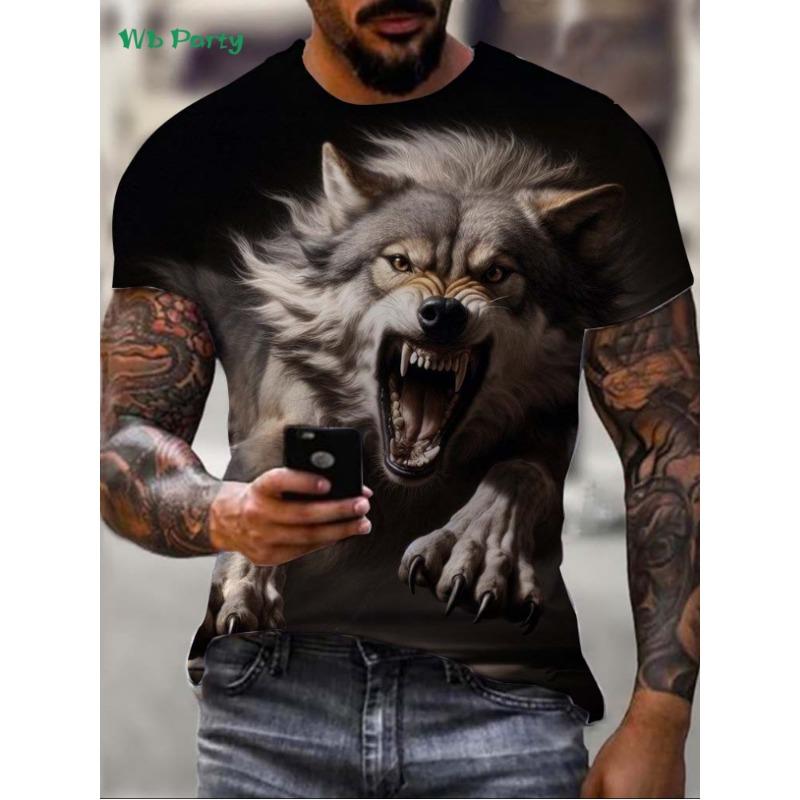 Men's Fashion T-Shirt Summer Hot Item Cool and Stylish 3D Printed with Dragon Pattern Street Trend Daily Casual Sports Style