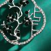 Holle Pruimenbloesem Broche met Rode Zirkonia Witte Strass Steentjes Chinese Stijl Pakken Jassen Sjaals Tassen