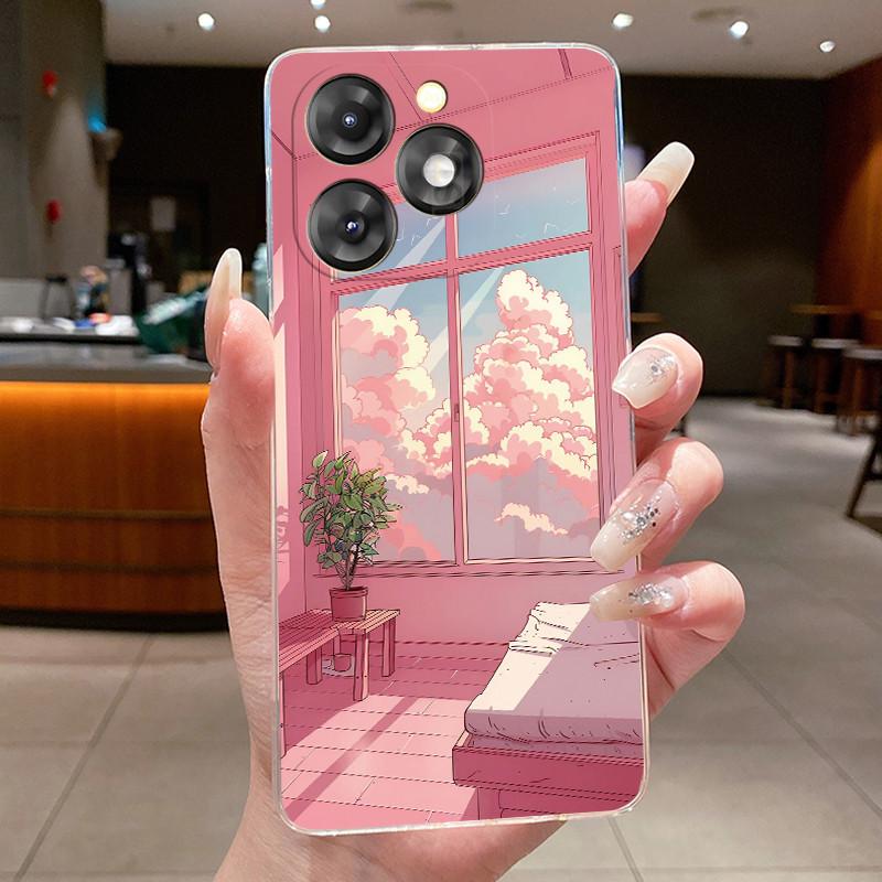 For itel A50 A50C A60 A60S A70 A80 Case Luxury Awesome Cute Cool Dragon Boys Girls Soft Silicone Back Covers Transparent Bumper