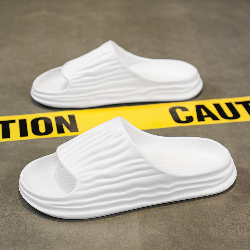 Men's Super Soft Eva Thick Platform Slides, Minimalist And Comfortable Indoor Bathroom Non-Slip Slippers, Men's Slippers