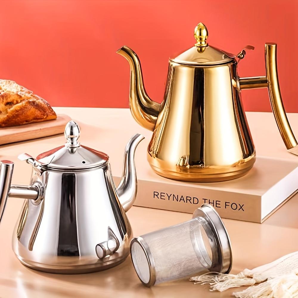 Coffee Pot Set with Filter - 1L/1.5L/2L Capacities Heat Resistant Tea Kettle for Restaurant  Teapot Home Use -