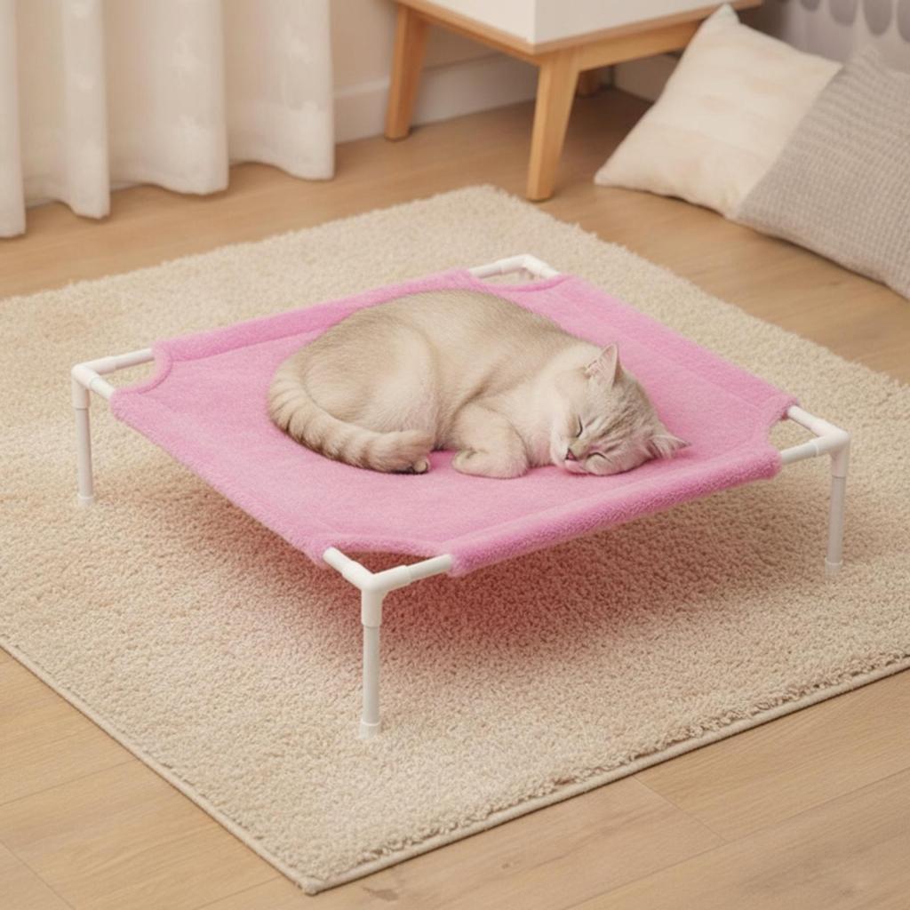 Raised Pet Bed with Removable Soft Cover Long-Lasting for Cats