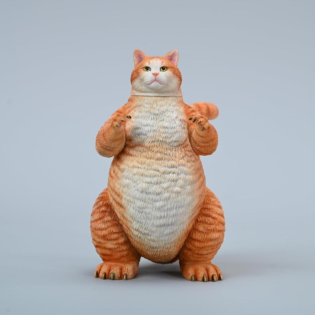 JXK Godzilla Cat Version Home Decor Interior Durable Polyresin with Intricate Details Funny Cat Gift Pet Goji-Nyan