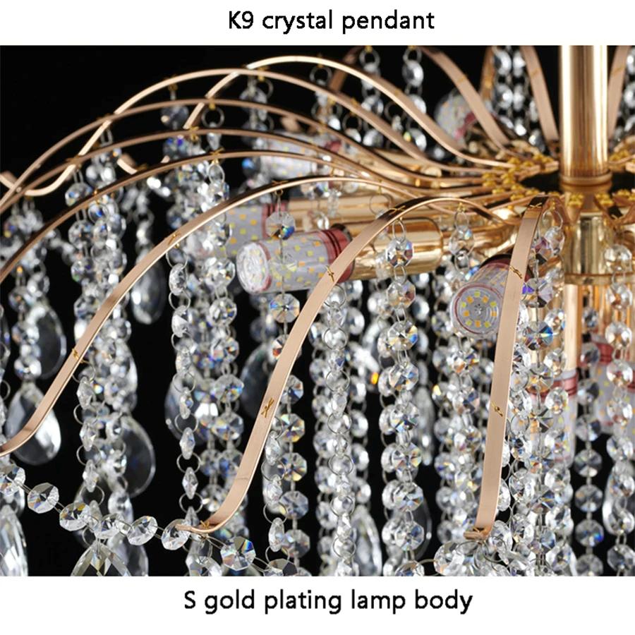 French Crystal Chandelier Modern Ceiling Lamps Luxury Living Room Lights Home Decor Items Dining Room Hotel Bedroom Room Lights