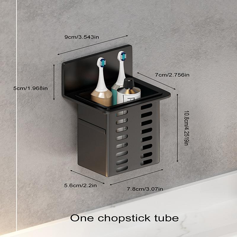 1/2Pcs Toothpaste And Toothbrush Holder Pp Wall-Mounted Storage Box For Bathroom Toiletries Kitchen Chopstick Storage