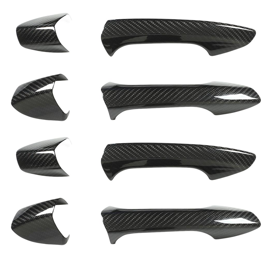 4 Stück Außentürgriffabdeckung mit Kappe Kohlefaser Ersatz für Mercedes?Benz W204 W212 W218